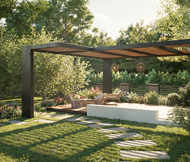 Natural path and landscape concept