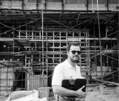 Architect on construction site